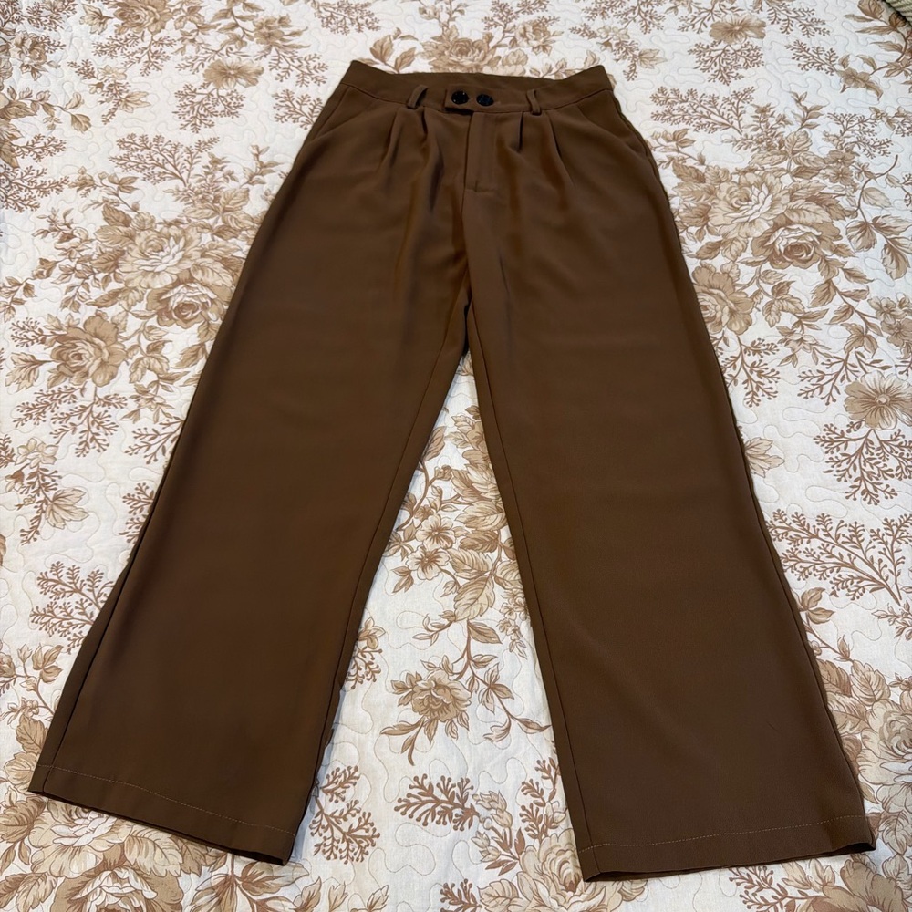 Women brown slacks